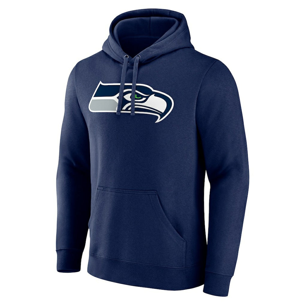 Seattle Seahawks Team Authentic Personalized Name & Number Pullover Hoodie - College Navy - NFL