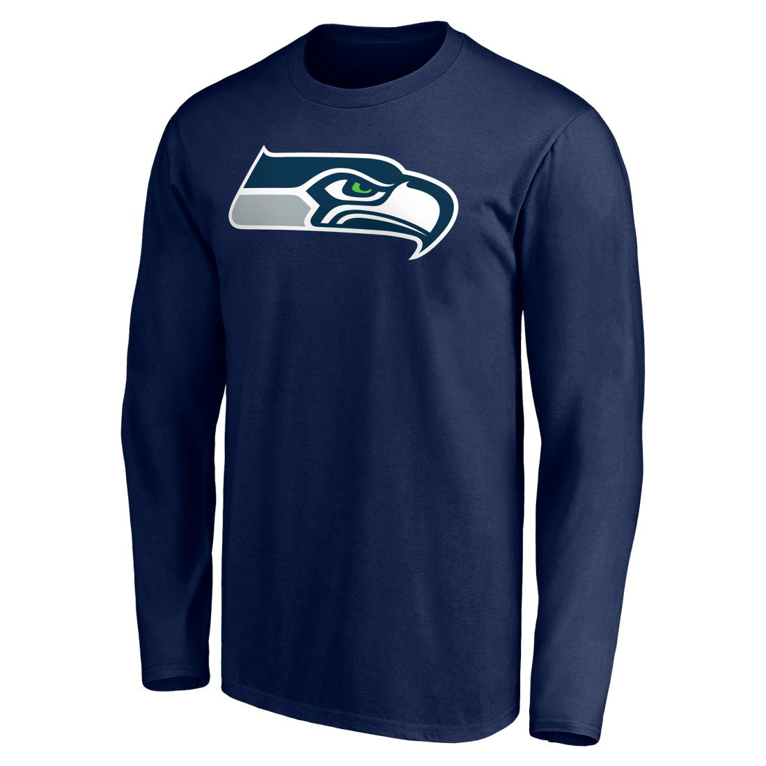 Seattle Seahawks Team Authentic Personalized Name & Number Long Sleeve T-Shirt - College Navy - NFL