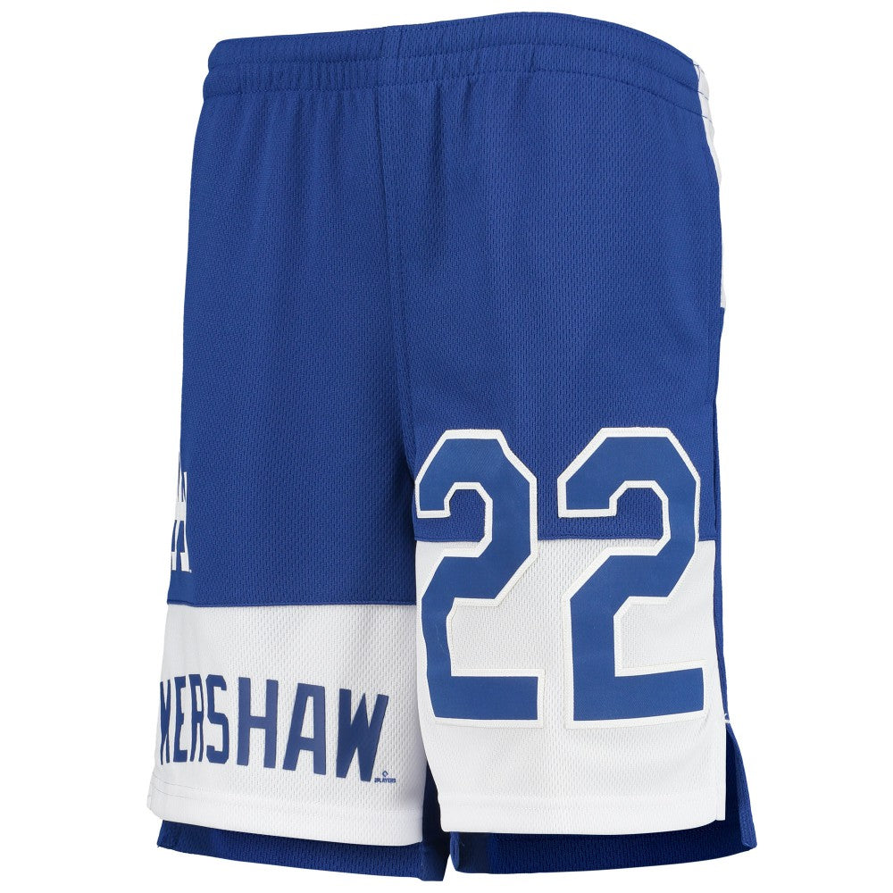 Clayton Kershaw Los Angeles Dodgers Youth Pandemonium Name & Number Shorts for sale