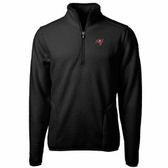 Tampa Bay Buccaneers Cutter & Buck Cascade Eco Sherpa Fleece Quarter-Zip Pullover Jacket - Black - NFL