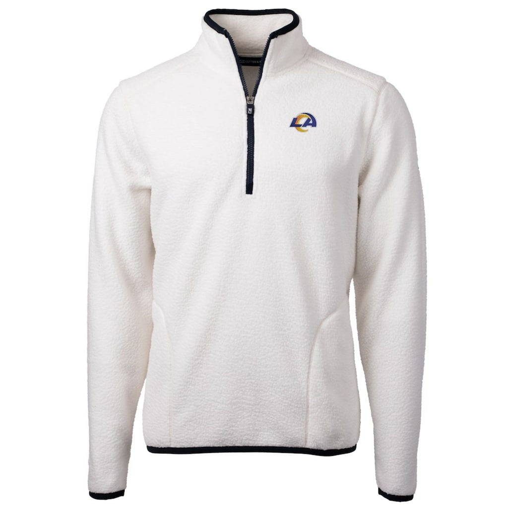 Los Angeles Rams Cutter & Buck Cascade Eco Sherpa Fleece Quarter-Zip Pullover Jacket - White - NFL