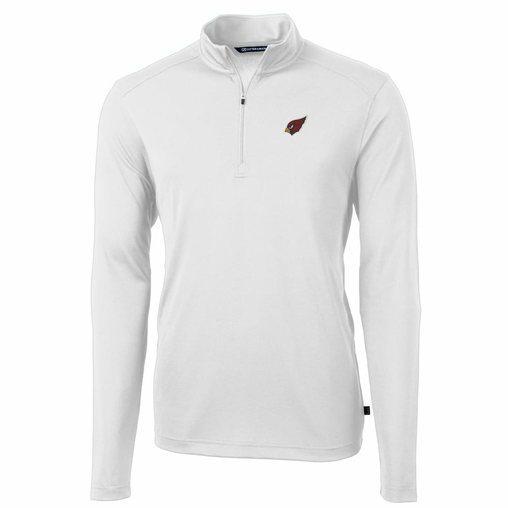Arizona Cardinals Cutter & Buck Big & Tall Virtue Eco Pique Quarter-Zip Pullover Jacket - White - NFL