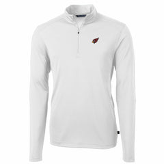 Arizona Cardinals Cutter & Buck Big & Tall Virtue Eco Pique Quarter-Zip Pullover Jacket - White - NFL