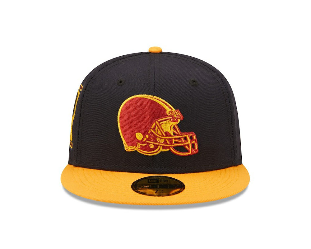 Cleveland Browns New Era 60th Anniversary 59FIFTY Fitted Hat - Navy/Gold - NFL