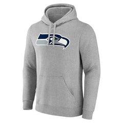 Seattle Seahawks Team Authentic Custom Pullover Hoodie - Heathered Gray - NFL