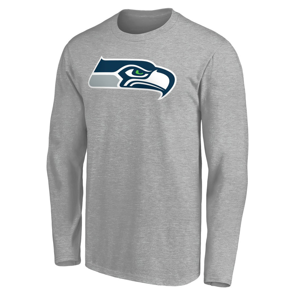Seattle Seahawks Team Authentic Custom Long Sleeve T-Shirt - Gray - NFL