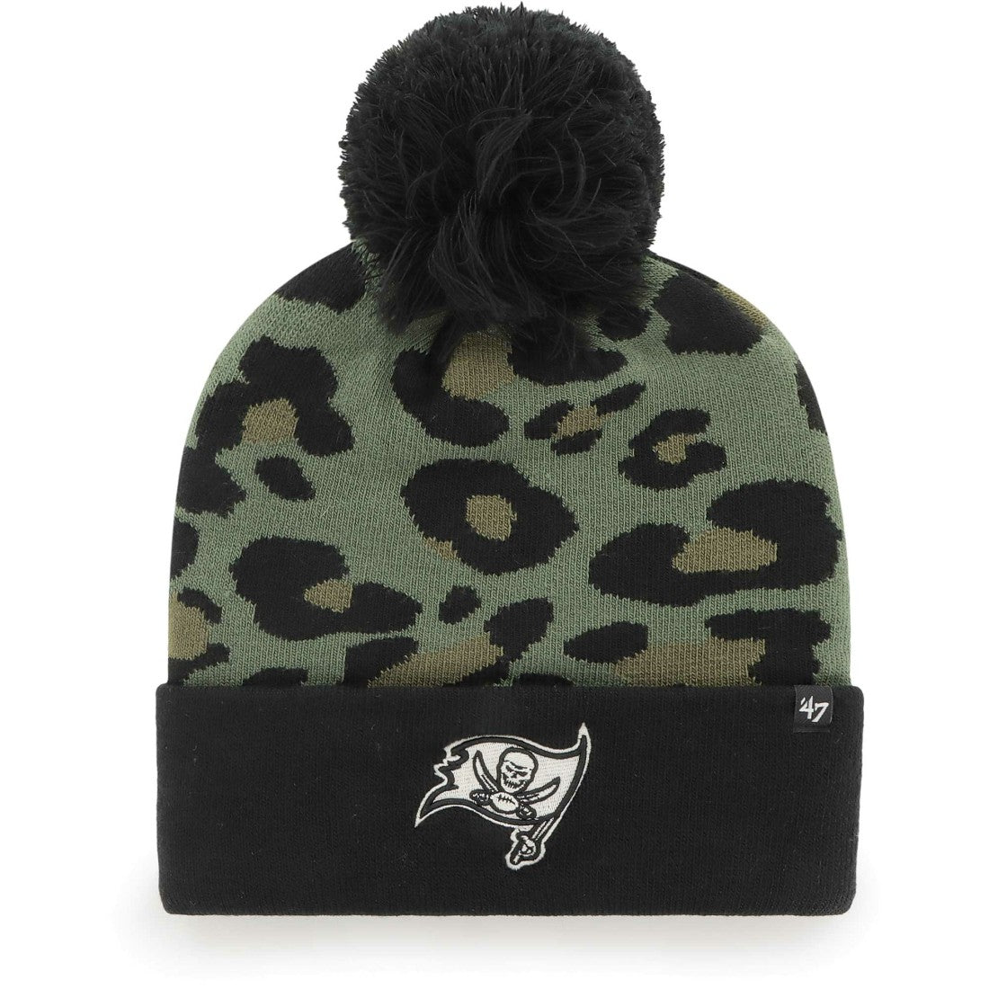 Tampa Bay Buccaneers '47 Women's Bagheera Cuffed Knit Hat with Pom - Green/Black - 47 brand