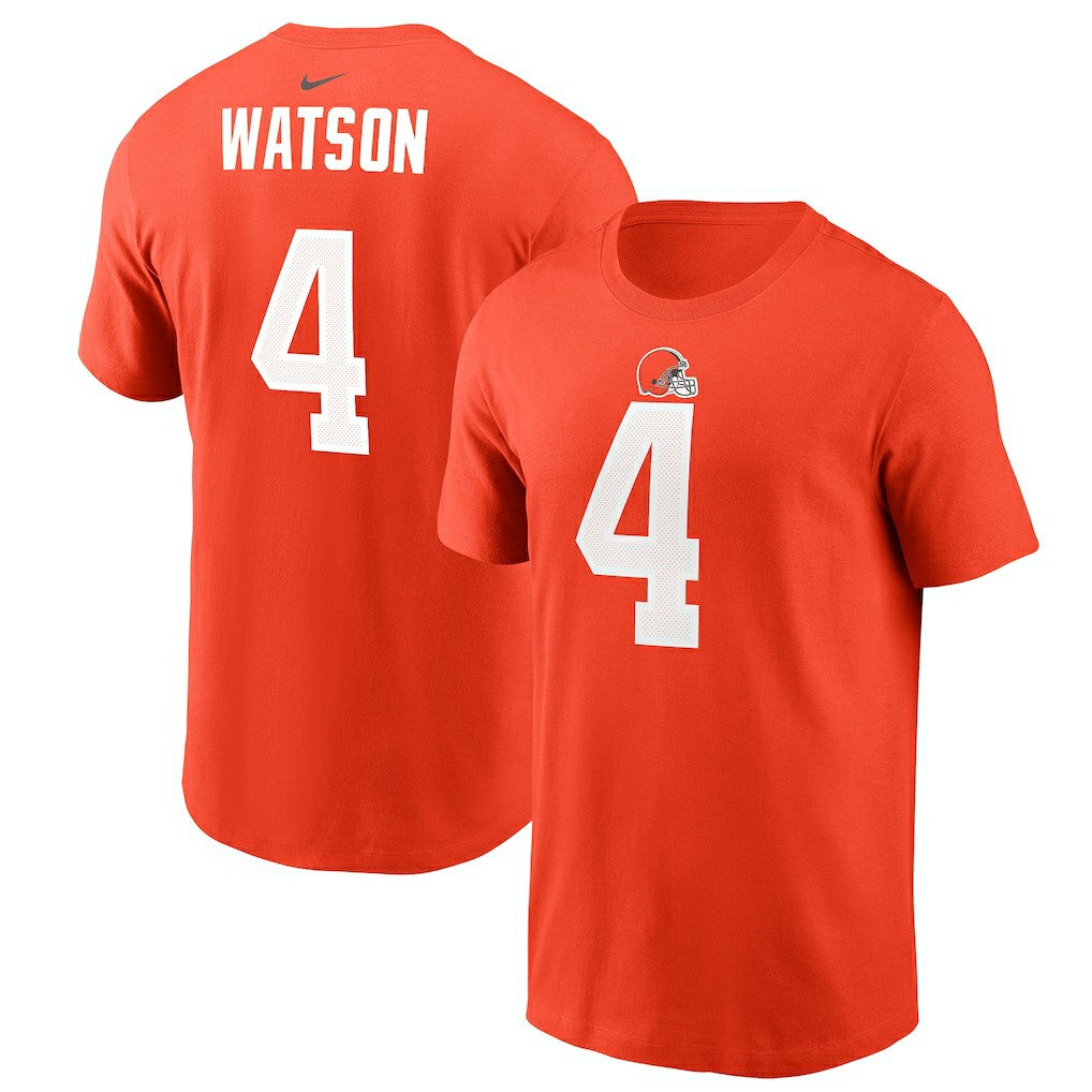 Deshaun Watson Cleveland Browns Player Name & Number T-Shirt - Orange - Nike