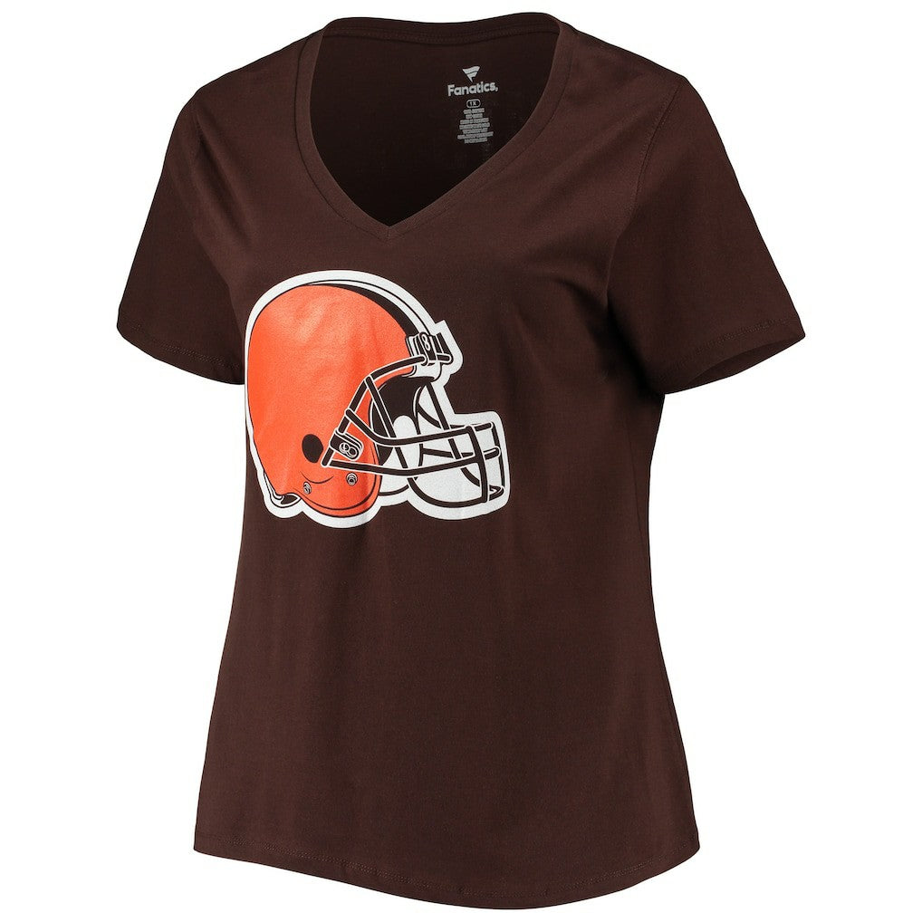 Deshaun Watson Cleveland Browns Women's Plus Size Player Name & Number V-Neck T-Shirt - Brown - Fanatics