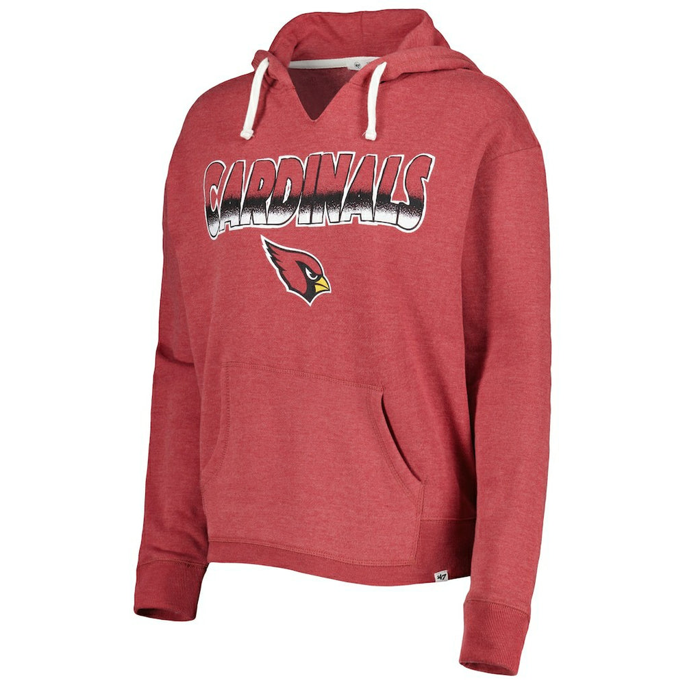 Arizona Cardinals '47 Women's Color Rise Kennedy Notch Neck Pullover Hoodie - Cardinal - 47 brand