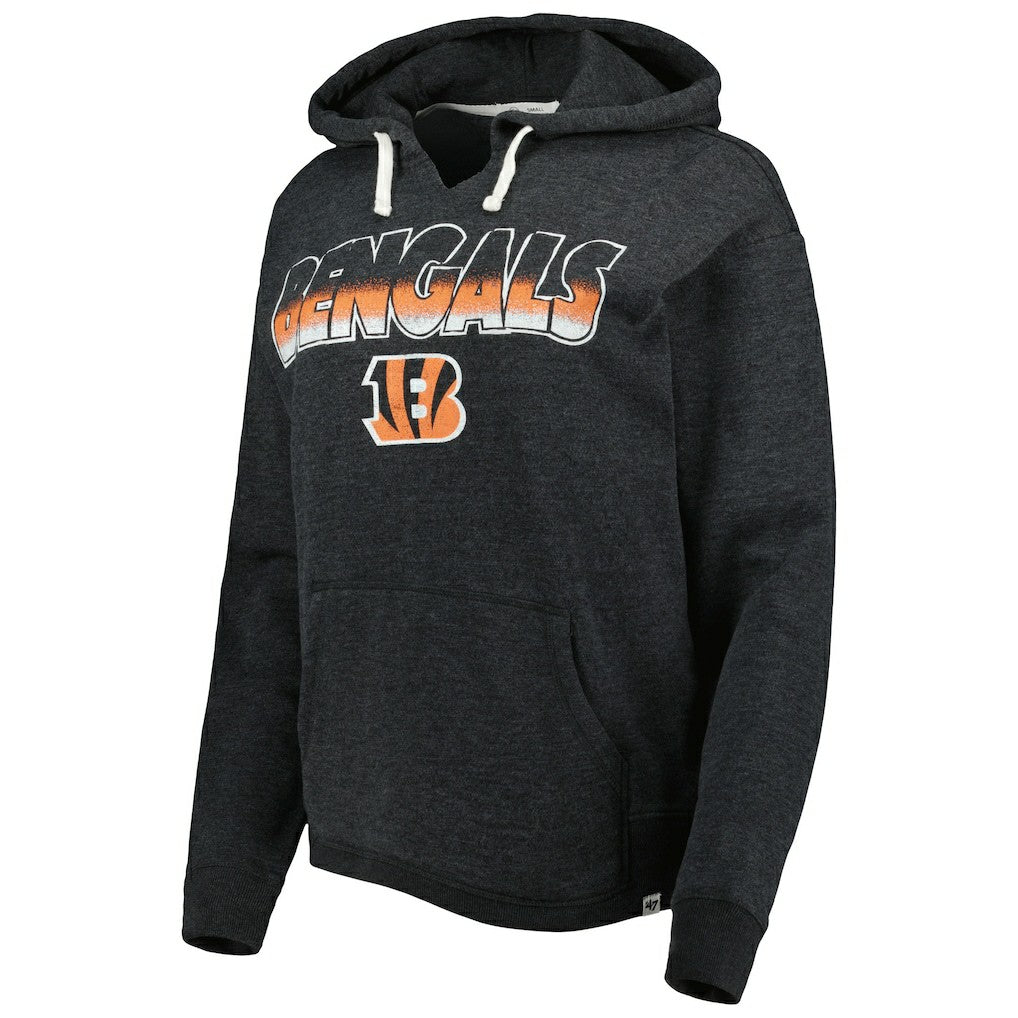 Cincinnati Bengals '47 Women's Color Rise Kennedy Pullover Hoodie - Black - 47 brand