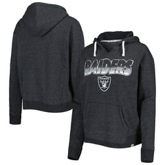 Las Vegas Raiders '47 Women's Color Rise Kennedy Notch Neck Pullover Hoodie - Black - 47 brand