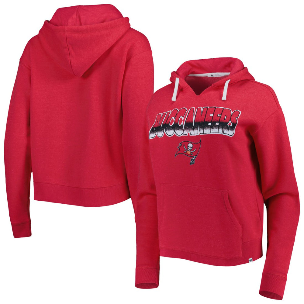 Tampa Bay Buccaneers '47 Women's Color Rise Kennedy Notch Neck Pullover Hoodie - Red - 47 brand