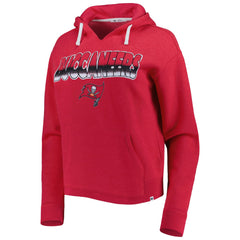 Tampa Bay Buccaneers '47 Women's Color Rise Kennedy Notch Neck Pullover Hoodie - Red - 47 brand