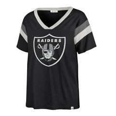 Las Vegas Raiders '47 Women's Phoenix V-Neck T-Shirt - Black - 47 brand