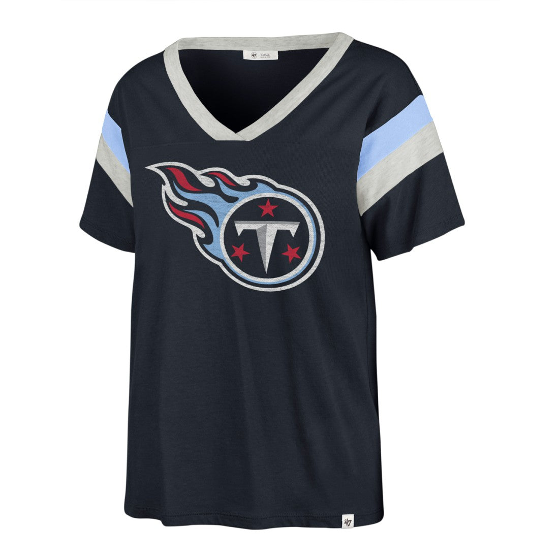 Tennessee Titans '47 Women's Phoenix V-Neck T-Shirt - Navy - 47 brand