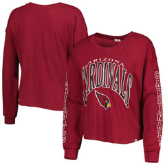 Arizona Cardinals '47 Women's Skyler Parkway Cropped Long Sleeve T-Shirt - Cardinal - 47 brand