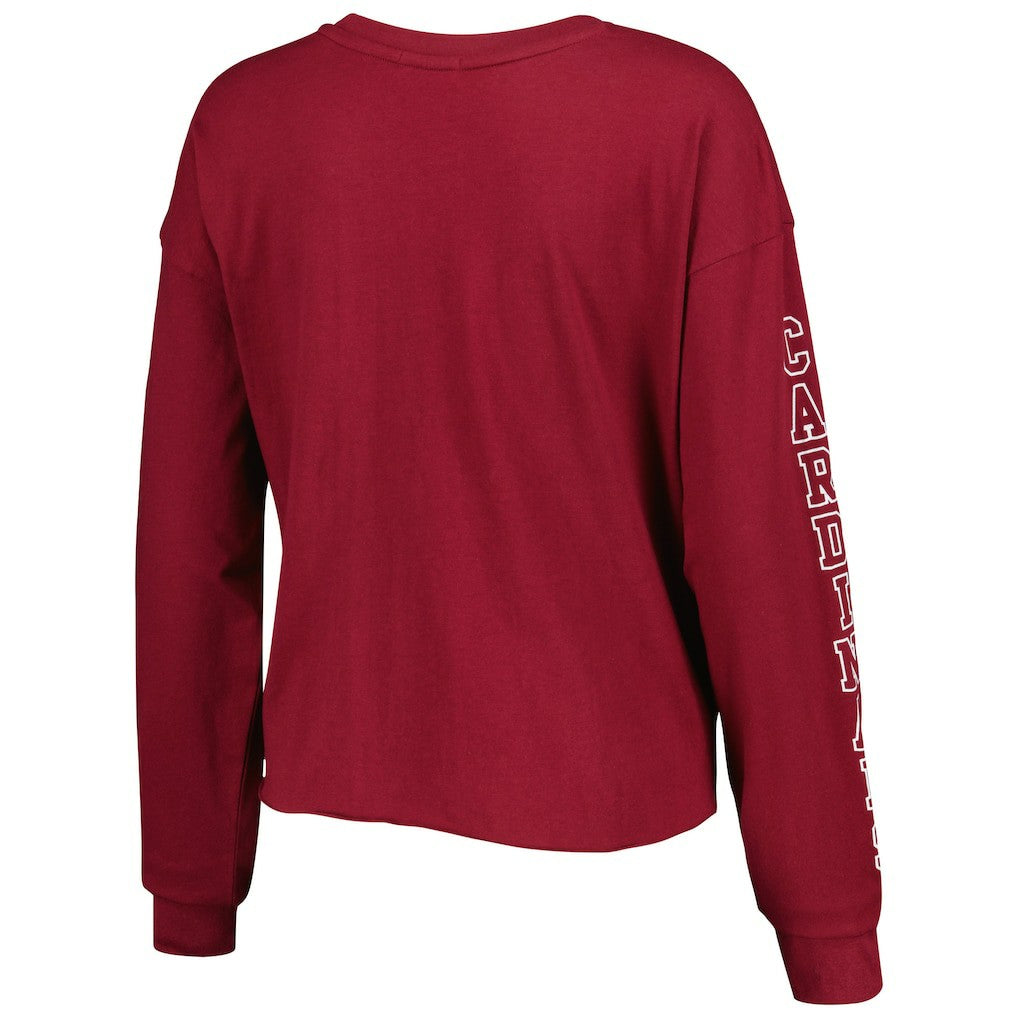 Arizona Cardinals '47 Women's Skyler Parkway Cropped Long Sleeve T-Shirt - Cardinal - 47 brand