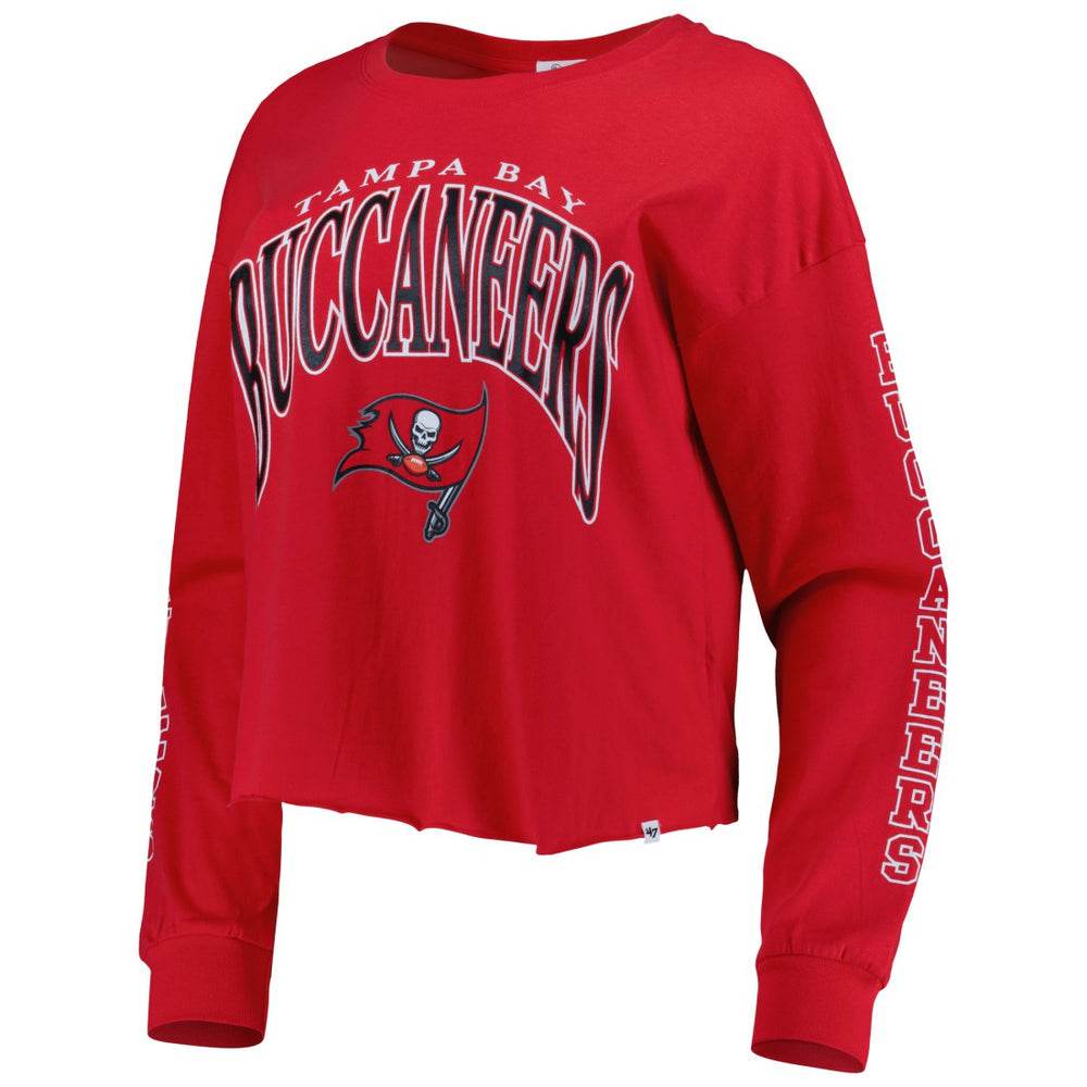 Tampa Bay Buccaneers '47 Women's Skyler Parkway Cropped Long Sleeve T-Shirt - Red - 47 brand