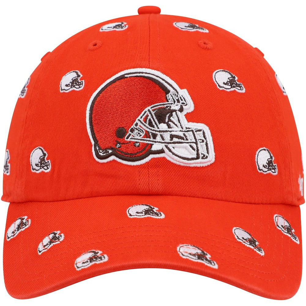 Cleveland Browns '47 Women's Confetti Clean Up Logo Adjustable Hat - Orange - 47 brand