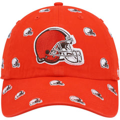 Cleveland Browns '47 Women's Confetti Clean Up Logo Adjustable Hat - Orange - 47 brand