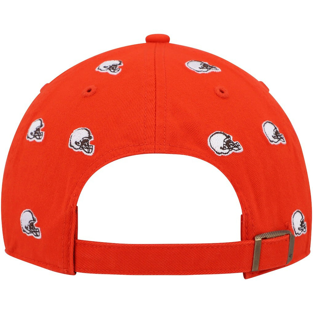 Cleveland Browns '47 Women's Confetti Clean Up Logo Adjustable Hat - Orange - 47 brand