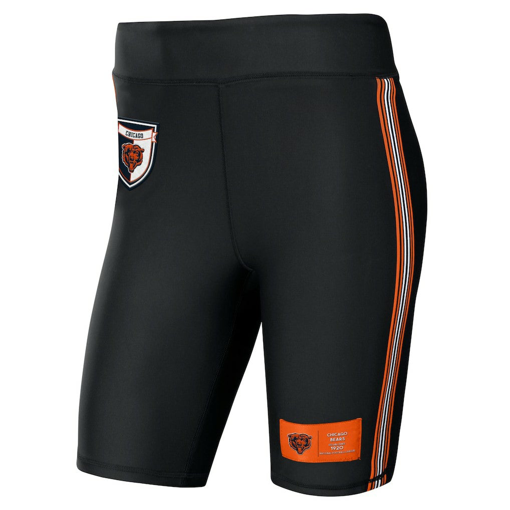 Chicago Bears WEAR by Erin Andrews Women's Biker Shorts - Black - NFL