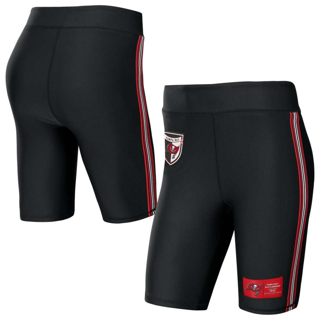 Tampa Bay Buccaneers WEAR by Erin Andrews Women's Biker Shorts - Black - NFL