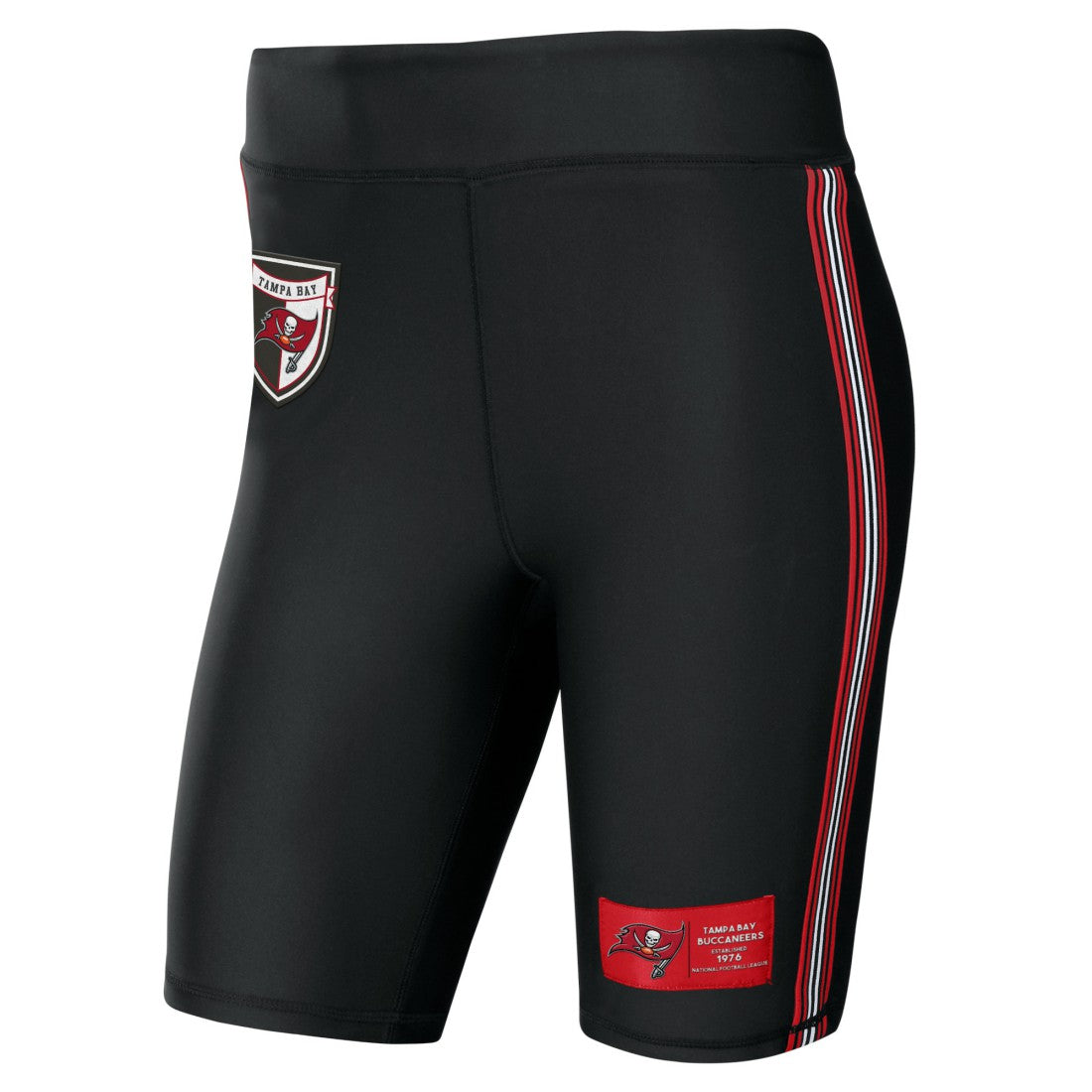 Tampa Bay Buccaneers WEAR by Erin Andrews Women's Biker Shorts - Black - NFL