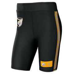 Pittsburgh Steelers WEAR by Erin Andrews Women's Biker Shorts - Black - NFL