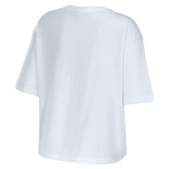 New Orleans Saints WEAR by Erin Andrews Women's Boxy Floral Cropped T-Shirt - White - NFL