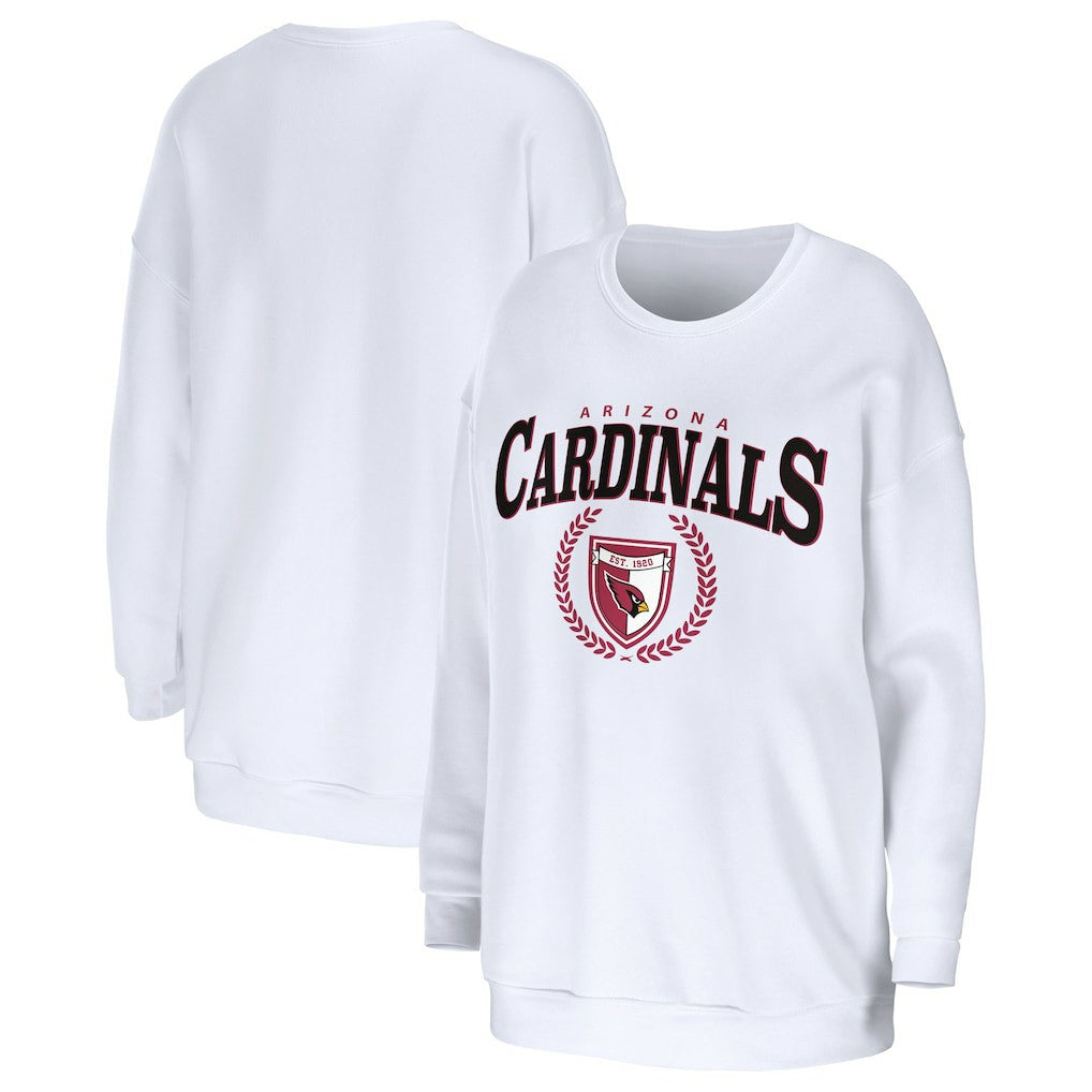 Arizona Cardinals WEAR by Erin Andrews Women's Oversized Pullover Sweatshirt - White - NFL