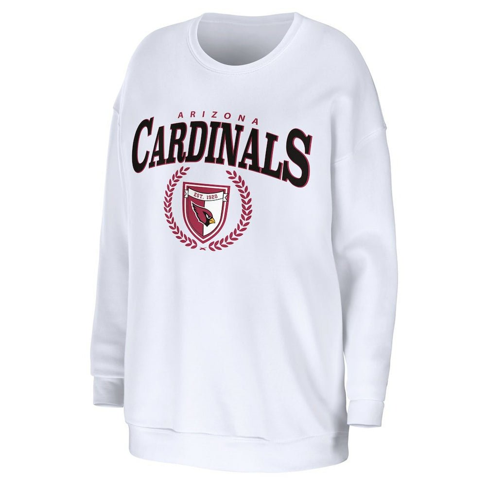 Arizona Cardinals WEAR by Erin Andrews Women's Oversized Pullover Sweatshirt - White - NFL