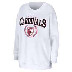 Arizona Cardinals WEAR by Erin Andrews Women's Oversized Pullover Sweatshirt - White - NFL