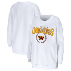 Washington Commanders WEAR by Erin Andrews Women's Oversized Pullover Sweatshirt - White - NFL