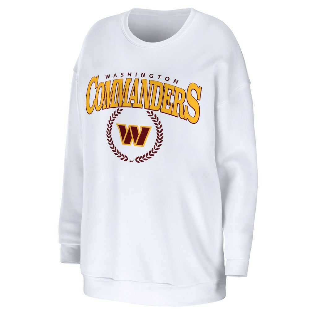 Washington Commanders WEAR by Erin Andrews Women's Oversized Pullover Sweatshirt - White - NFL