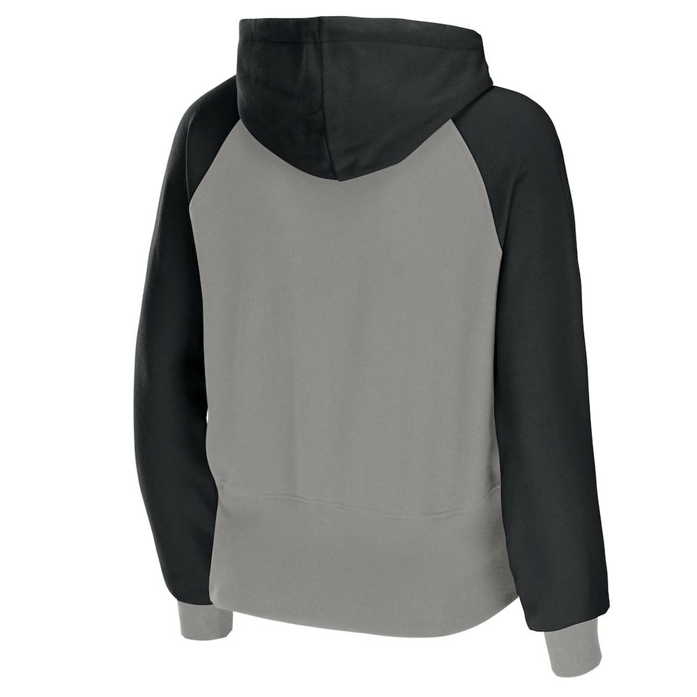 Las Vegas Raiders WEAR by Erin Andrews Women's Colorblock Lightweight Full-Zip Hoodie - Silver - NFL