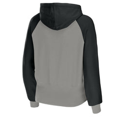 Las Vegas Raiders WEAR by Erin Andrews Women's Colorblock Lightweight Full-Zip Hoodie - Silver - NFL