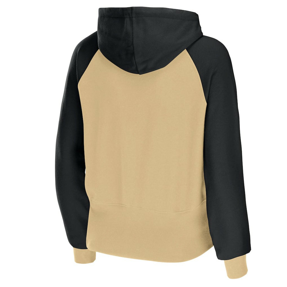 New Orleans Saints WEAR by Erin Andrews Women's Colorblock Lightweight Full-Zip Hoodie - Gold - NFL