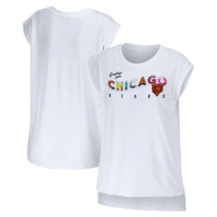 Chicago Bears WEAR by Erin Andrews Women's Greetings From Muscle T-Shirt - White - NFL