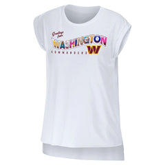 Washington Commanders WEAR by Erin Andrews Women's Greetings From Muscle T-Shirt - White - NFL