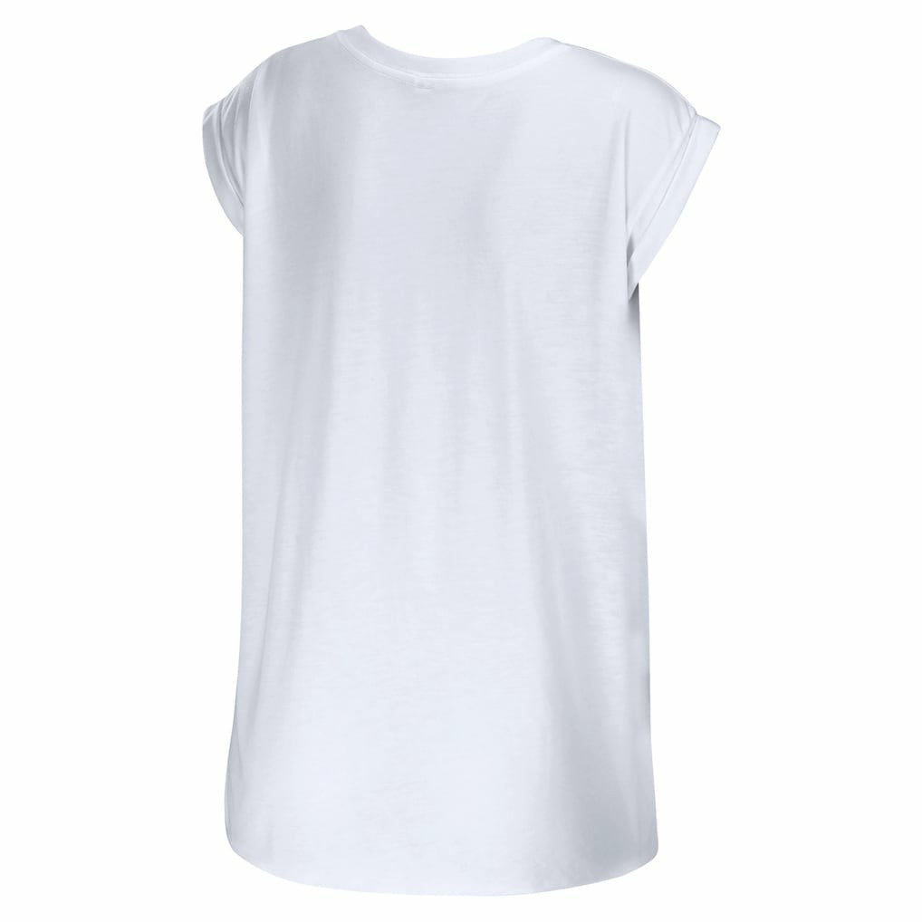 Washington Commanders WEAR by Erin Andrews Women's Greetings From Muscle T-Shirt - White - NFL
