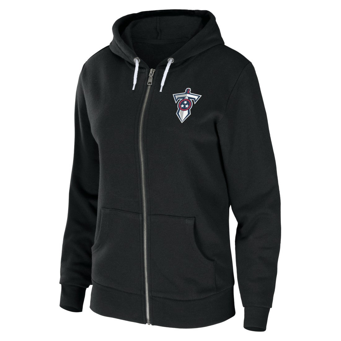 Tennessee Titans WEAR by Erin Andrews Women's Sponge Fleece Full-Zip Hoodie - Black - NFL