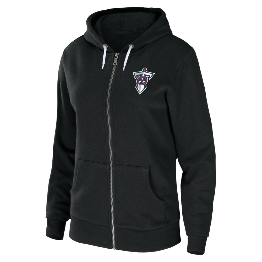 Tennessee Titans WEAR by Erin Andrews Women's Sponge Fleece Full-Zip Hoodie - Black - NFL