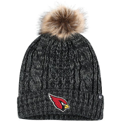 Arizona Cardinals '47 Women's Meeko Cuffed Knit Hat with Pom - Black - 47 brand