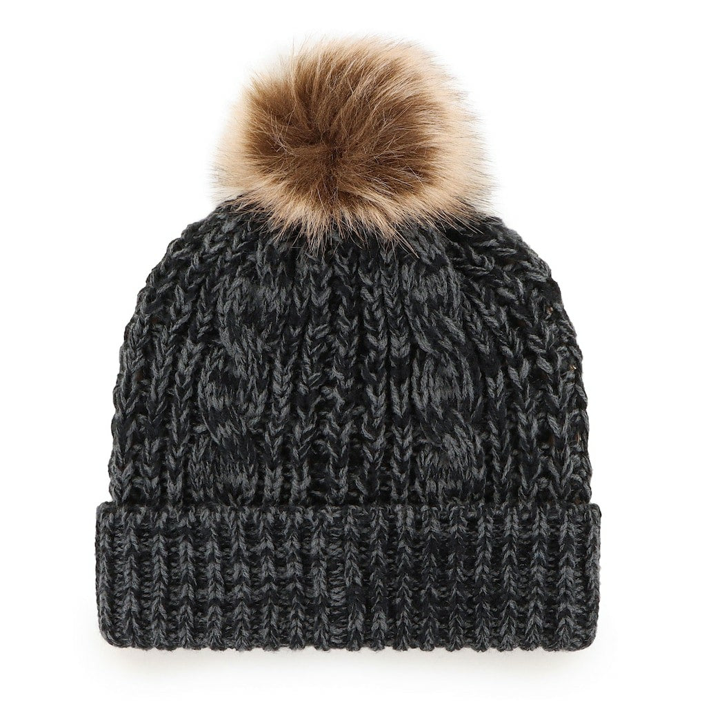 Carolina Panthers '47 Women's Meeko Cuffed Knit Hat with Pom - Black - 47 brand
