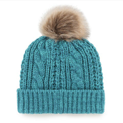 Miami Dolphins '47 Women's Meeko Cuffed Knit Hat with Pom - Aqua - 47 brand