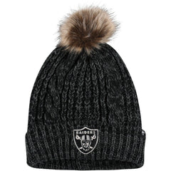 Las Vegas Raiders '47 Women's Meeko Cuffed Knit Hat with Pom - Black - 47 brand