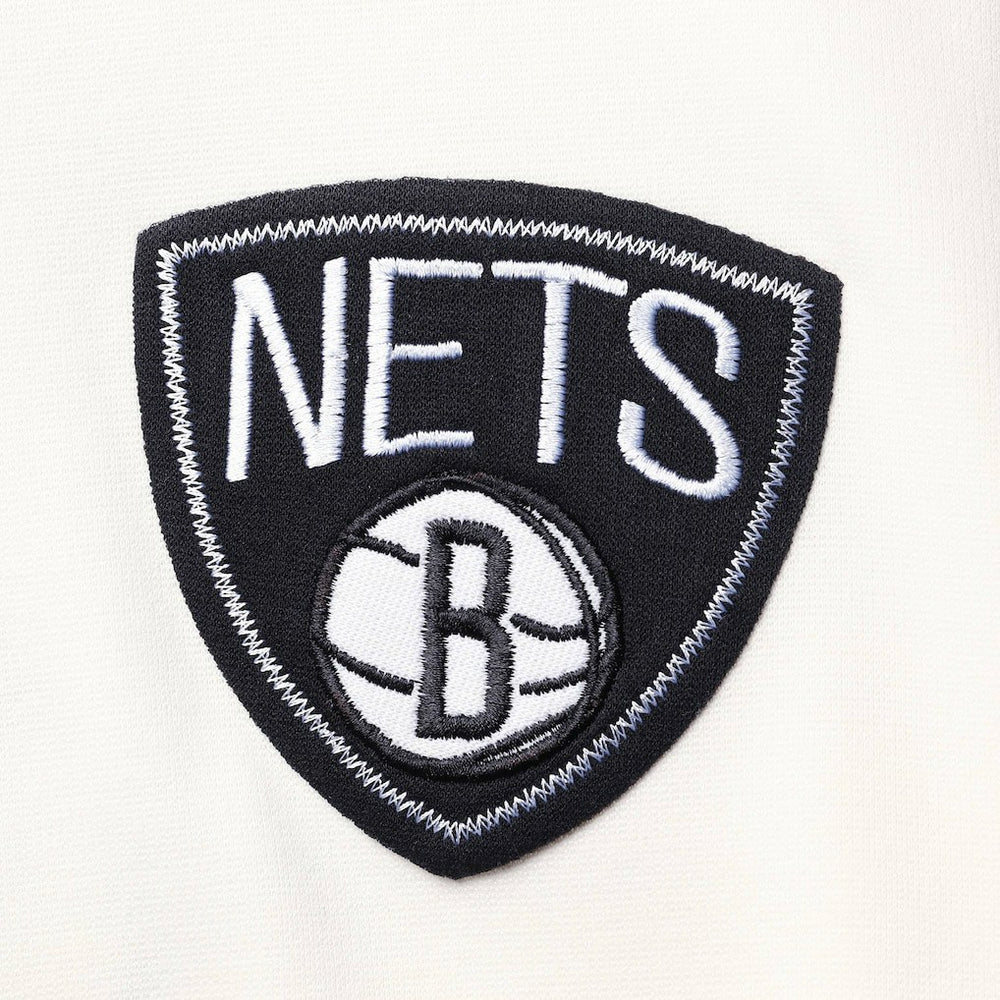 Brooklyn Nets FISLL Double Dribble Dip-Dye Pullover Hoodie Oatmeal