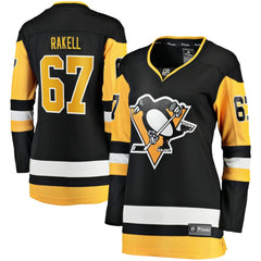 Rickard Rakell Pittsburgh Penguins Women's Fanatics Home Breakaway Player Jersey - Black | Fanatics Lifestyle